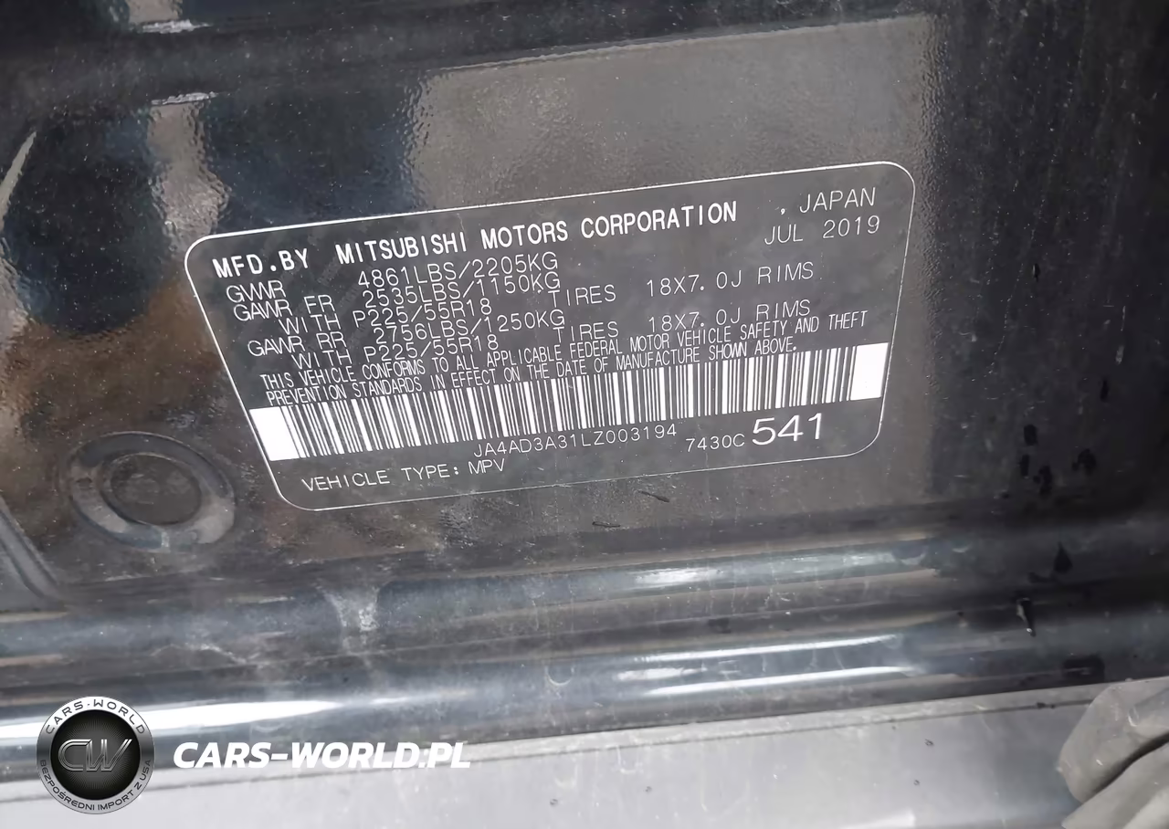 2020 Mitsubishi Outlander Se 2.4 VIN:JA4AD3A31LZ003194 - 9