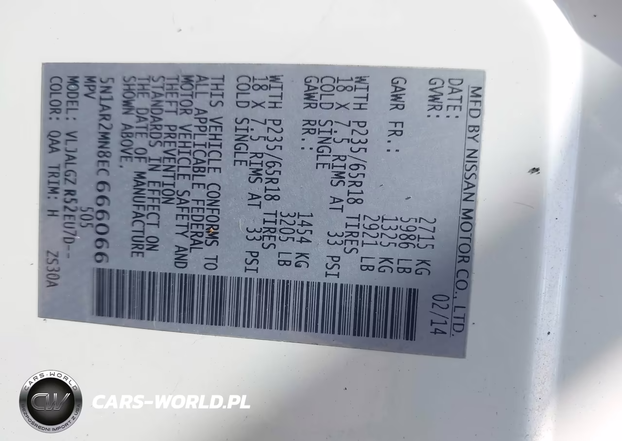 2014 Nissan Pathfinder Sl VIN:5N1AR2MN8EC666066 - 9