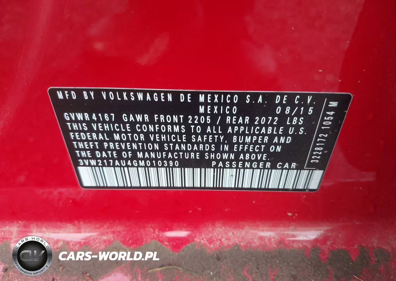 2016 Volkswagen Golf Tsi S 4-Door VIN:3VW217AU4GM010390 - 9