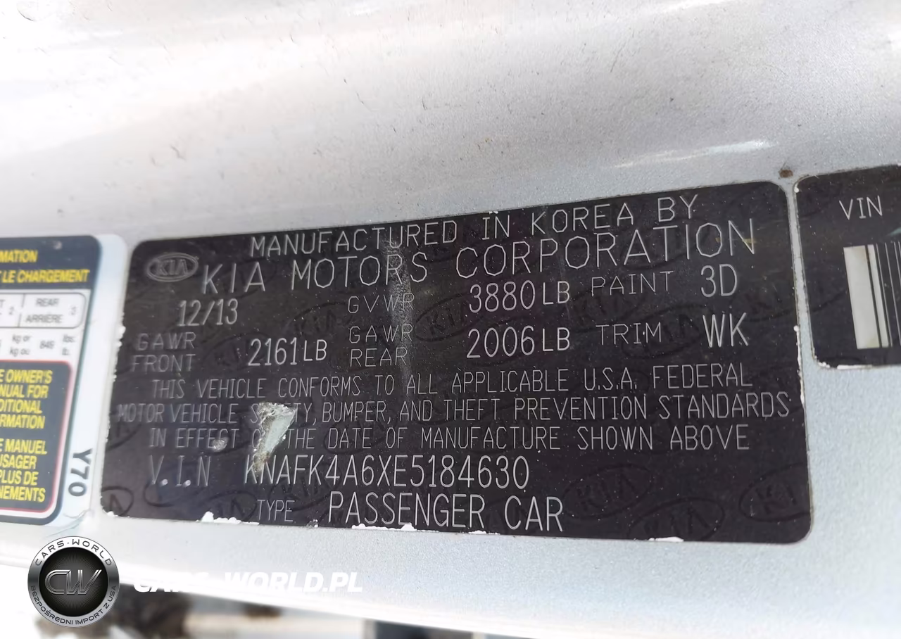 2014 Kia Forte Lx VIN:KNAFK4A6XE5184630 - 9
