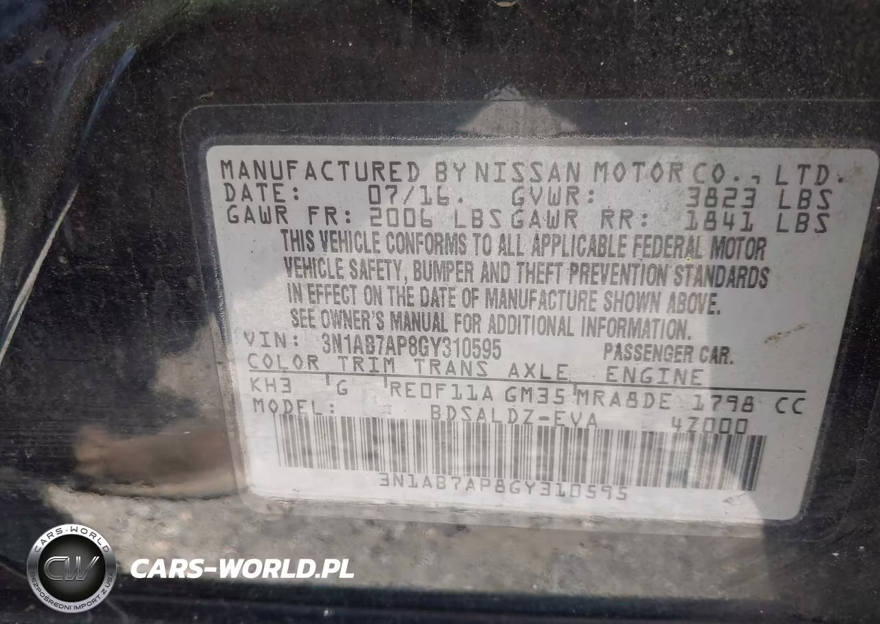 2016 Nissan Sentra Sv VIN:3N1AB7AP8GY310595 - 9