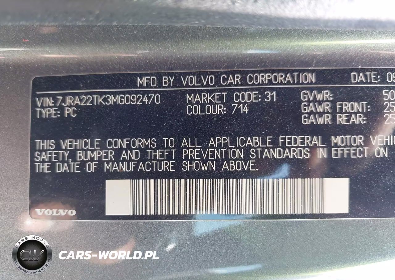 2021 Volvo S60 T6 Momentum VIN:7JRA22TK3MG092470 - 9