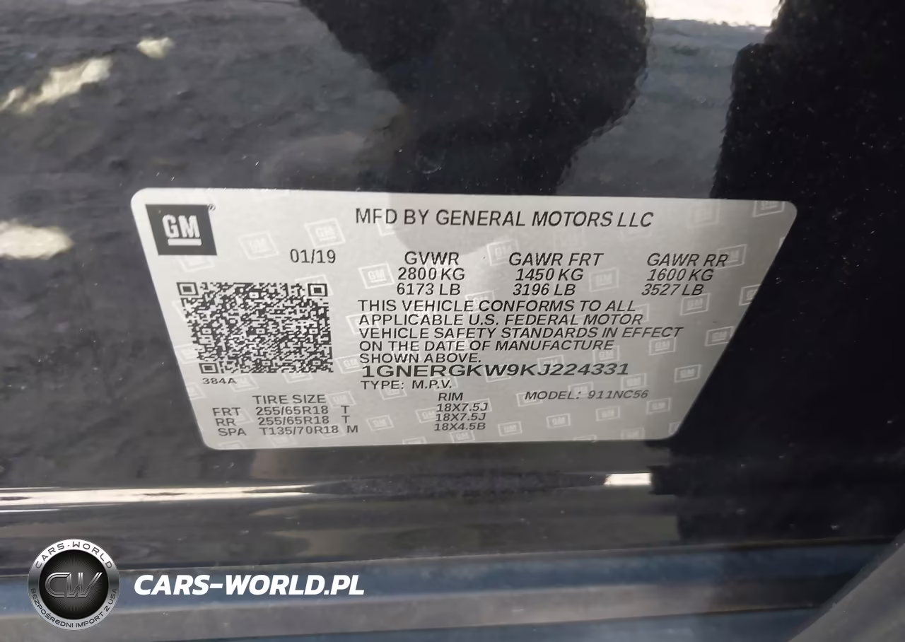 2019 Chevrolet Traverse 1Lt VIN:1GNERGKW9KJ224331 - 9
