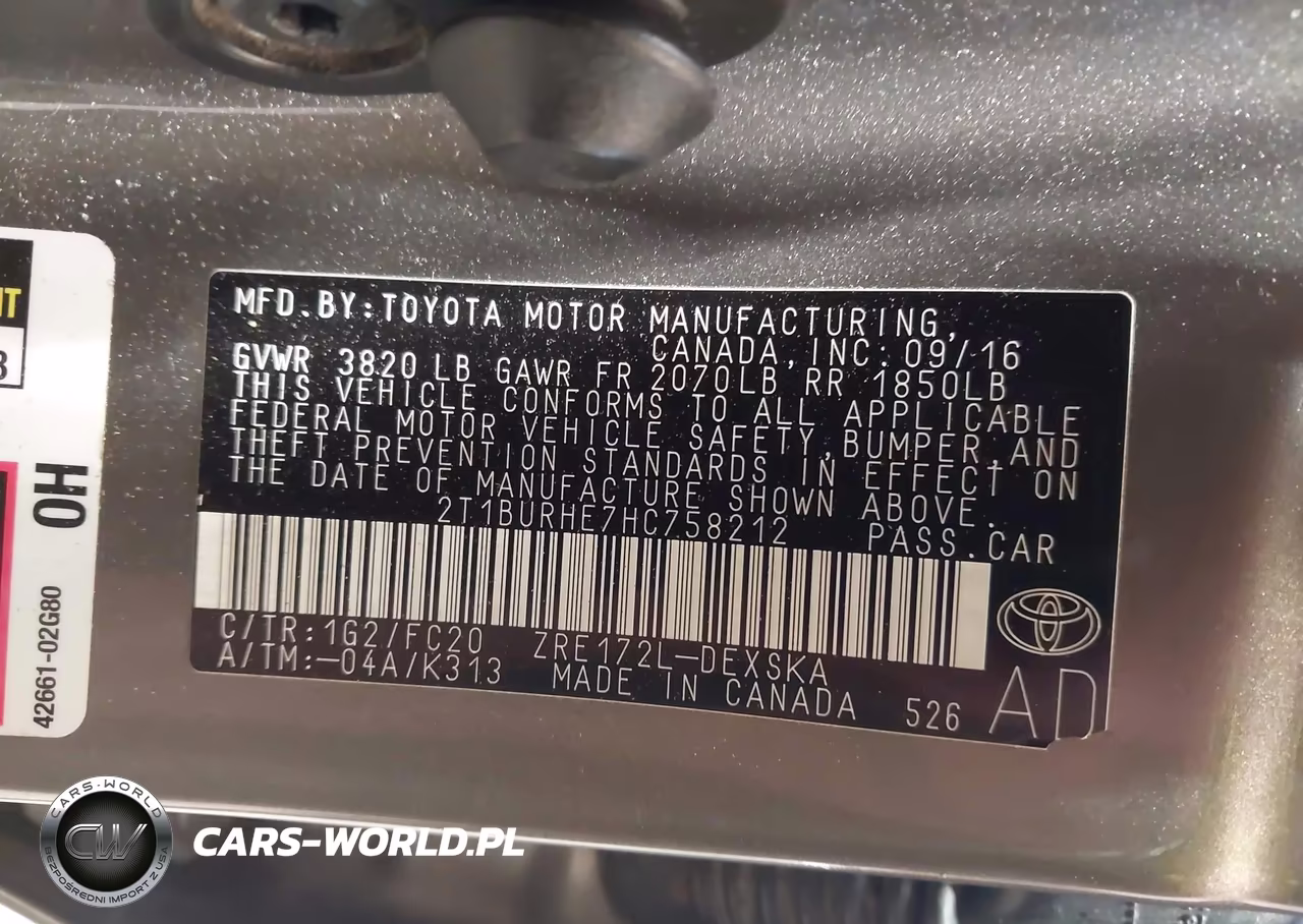 2017 Toyota Corolla Se VIN:2T1BURHE7HC758212 - 9