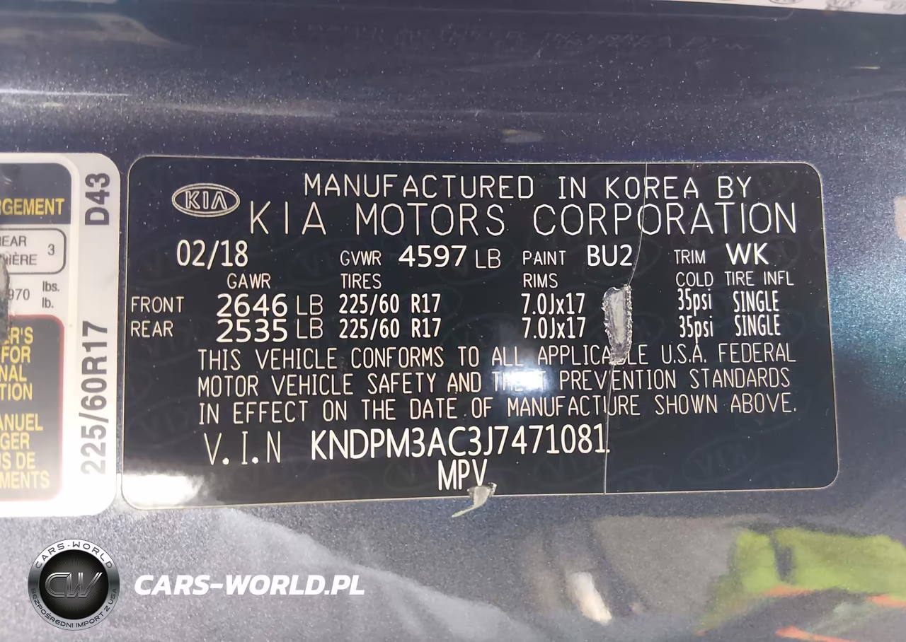 2018 Kia Sportage Lx VIN:KNDPM3AC3J7471081 - 9