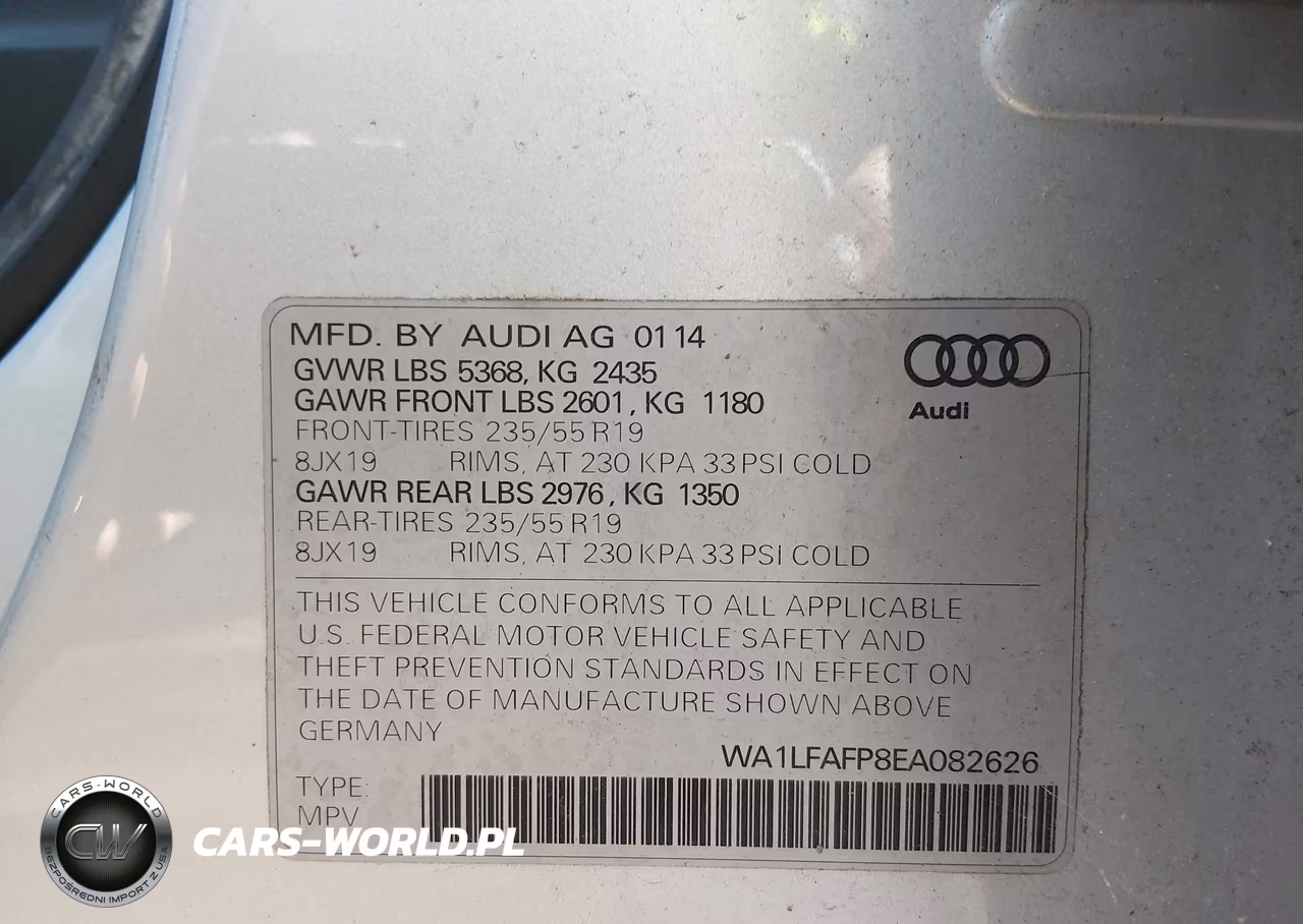 2014 Audi Q5 2.0T Premium VIN:WA1LFAFP8EA082626 - 9