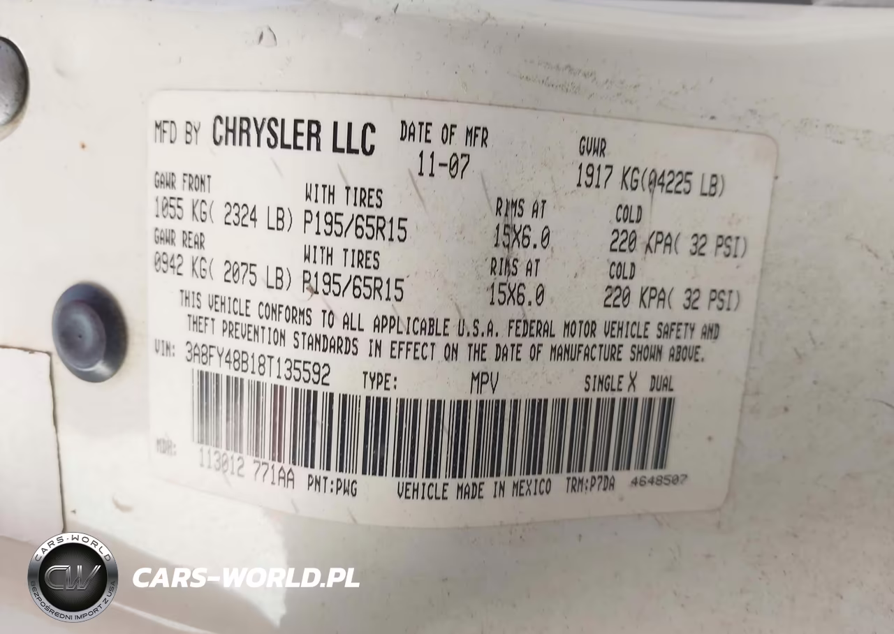 2008 Chrysler Pt Cruiser Lx VIN:3A8FY48B18T135592 - 9