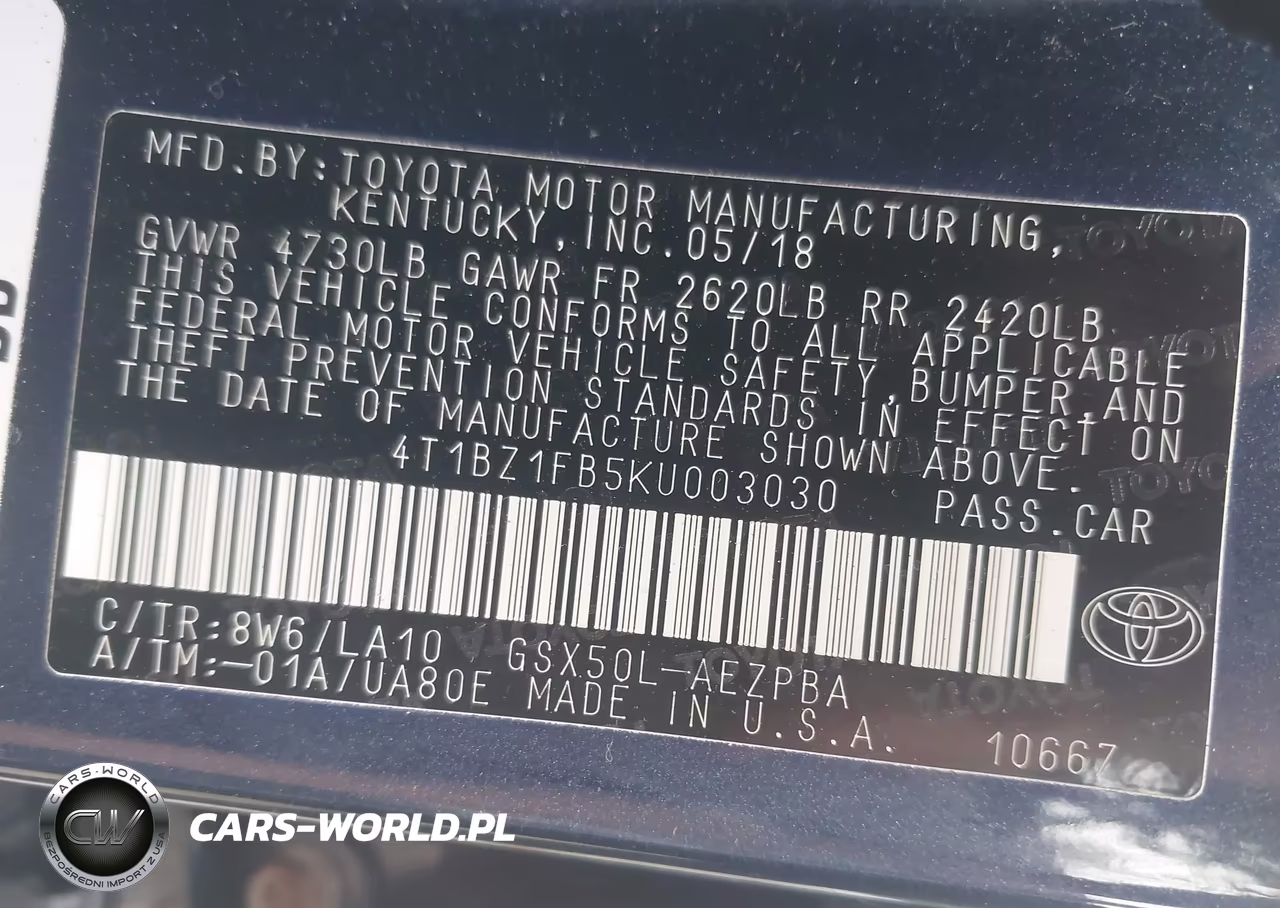 2019 Toyota Avalon Limited VIN:4T1BZ1FB5KU003030 - 9