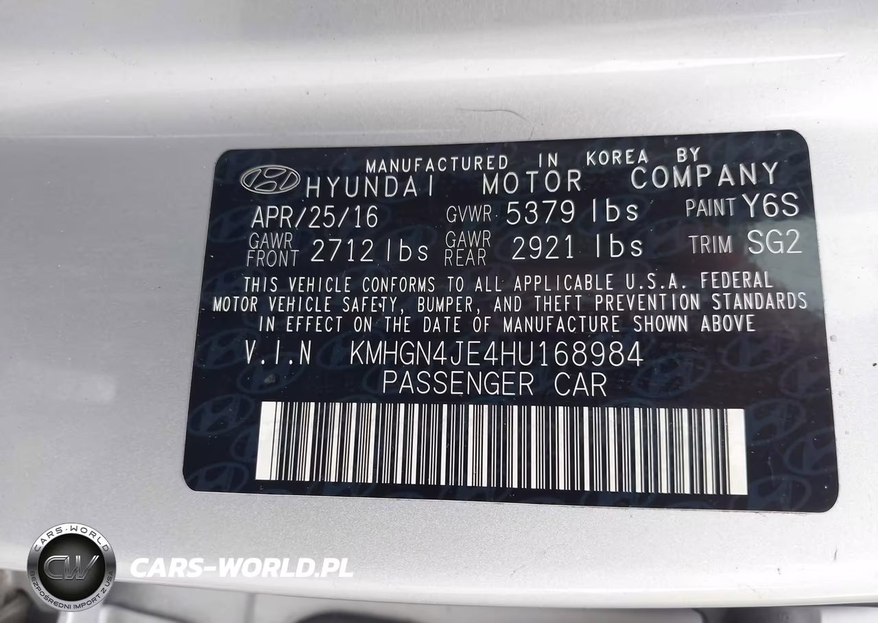 2017 Genesis G80 3.8 VIN:KMHGN4JE4HU168984 - 9