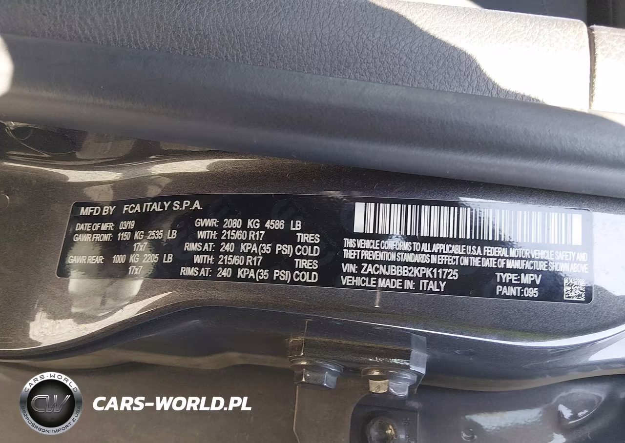 2019 Jeep Renegade Latitude 4X4 VIN:ZACNJBBB2KPK11725 - 9