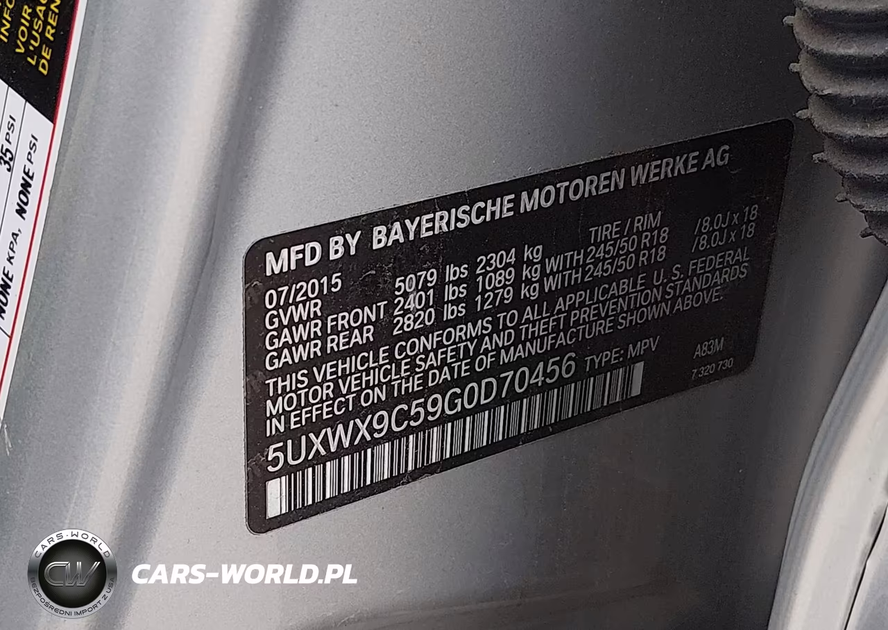 2016 BMW X3 xDrive28I VIN:5UXWX9C59G0D70456 - 9