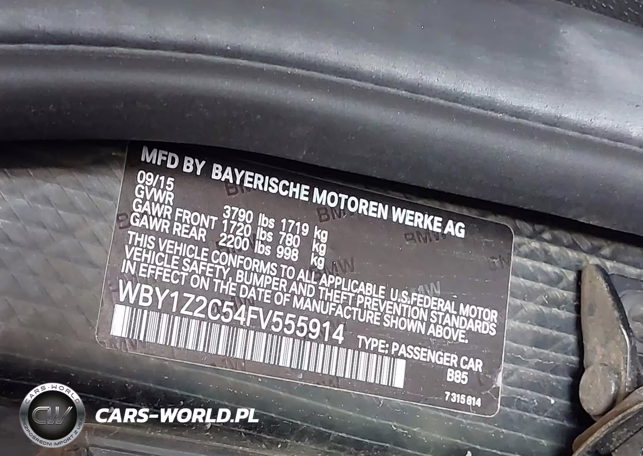 2015 BMW I3 VIN:WBY1Z2C54FV555914 - 9