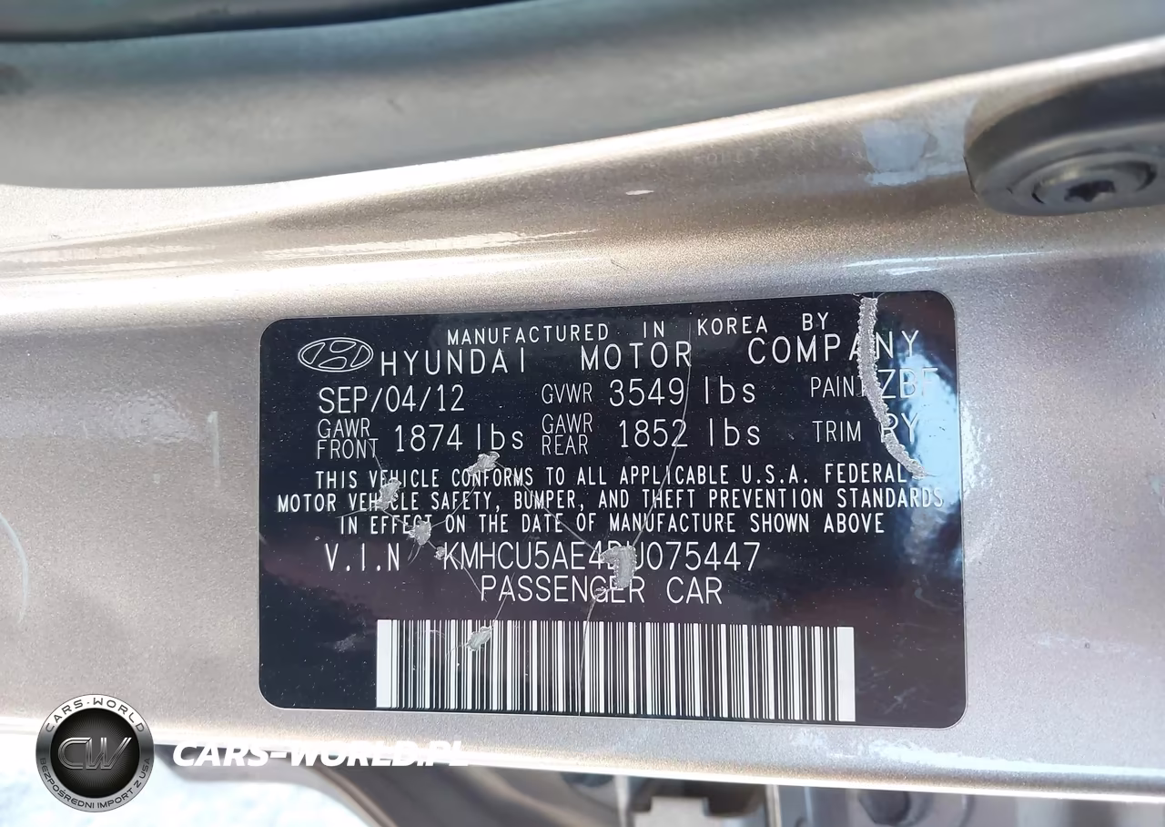 2013 Hyundai Accent Se VIN:KMHCU5AE4DU075447 - 9
