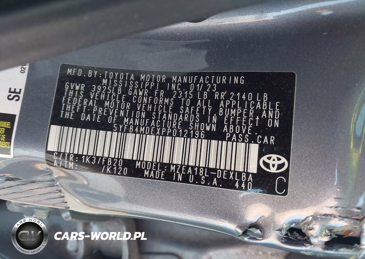 2023 Toyota Corolla Le VIN:5YFB4MDEXPP012196 - 9