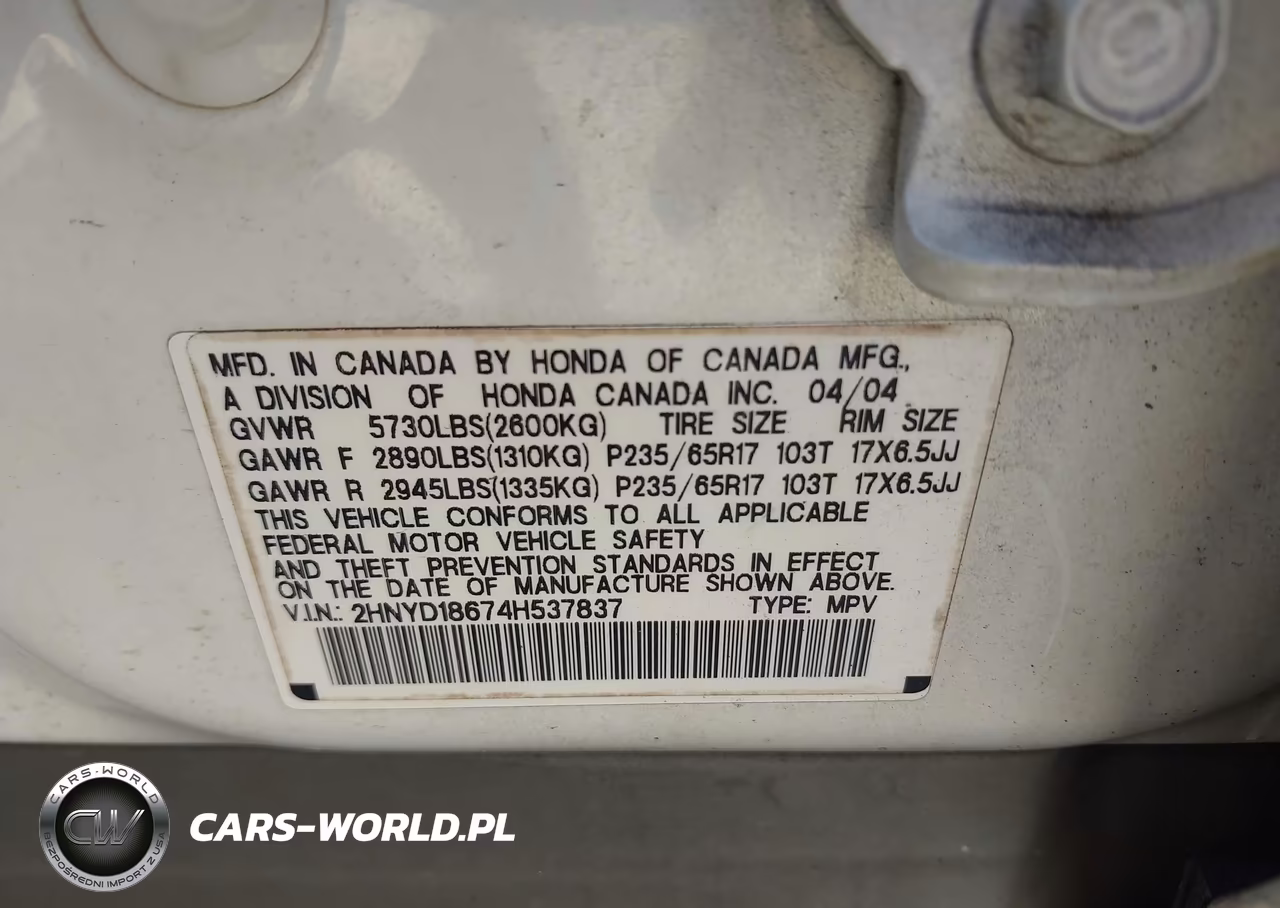 2004 Acura Mdx VIN:2HNYD18674H537837 - 9