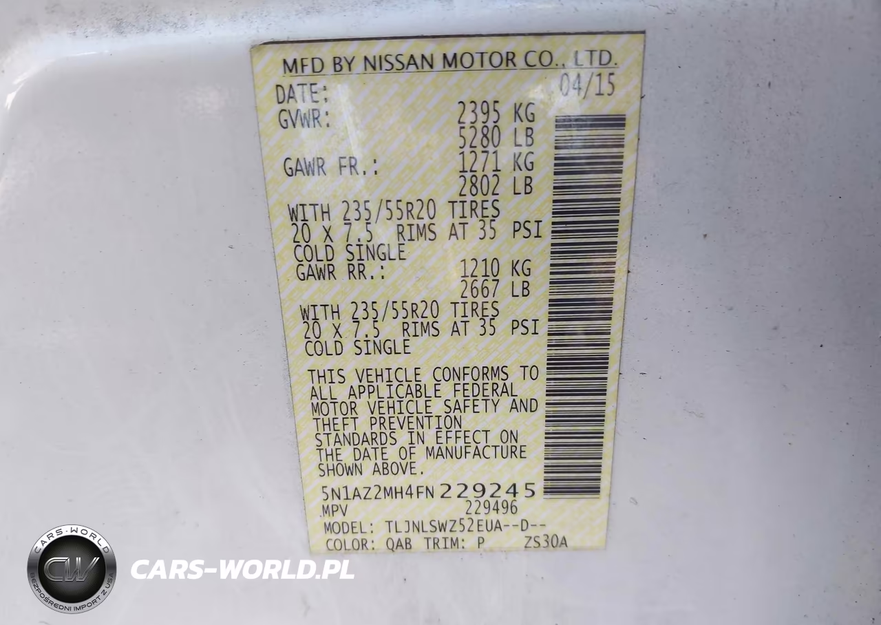 2015 Nissan Murano Platinum VIN:5N1AZ2MH4FN229245 - 9