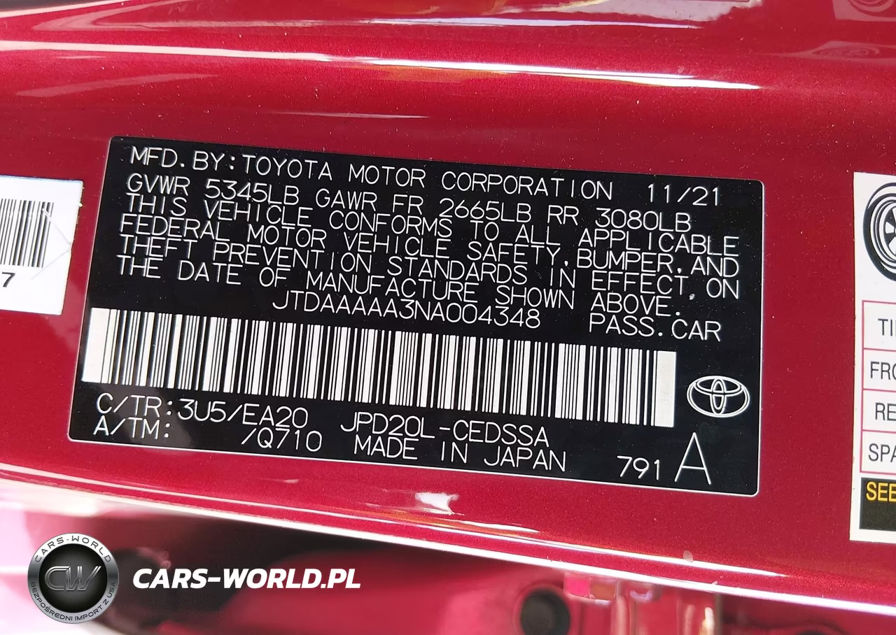 2022 Toyota Mirai Xle VIN:JTDAAAAA3NA004348 - 9