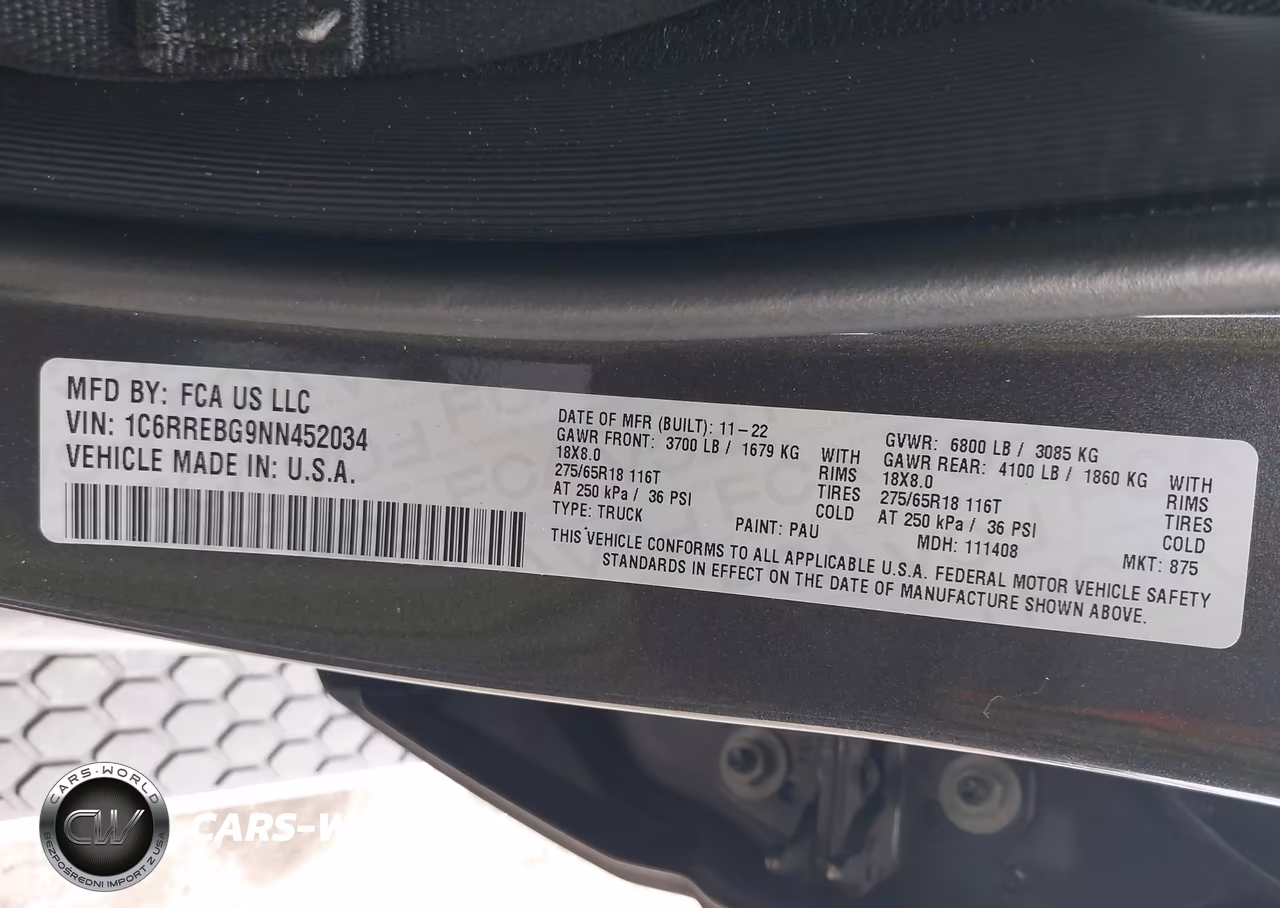2022 Ram 1500 Lone Star 4X2 6'4 Box VIN:1C6RREBG9NN452034 - 9