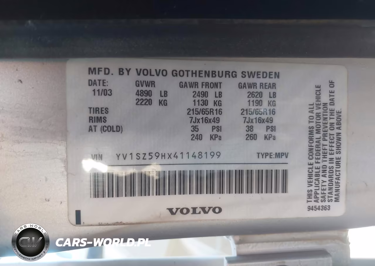 2004 Volvo Xc70 2.5T VIN:YV1SZ59HX41148199 - 9