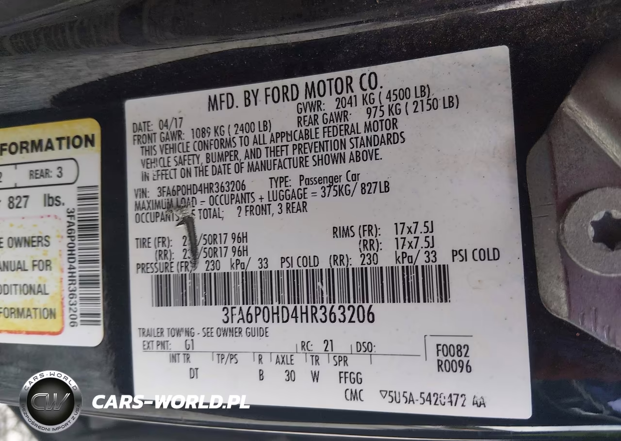 2017 Ford Fusion Se VIN:3FA6P0HD4HR363206 - 9