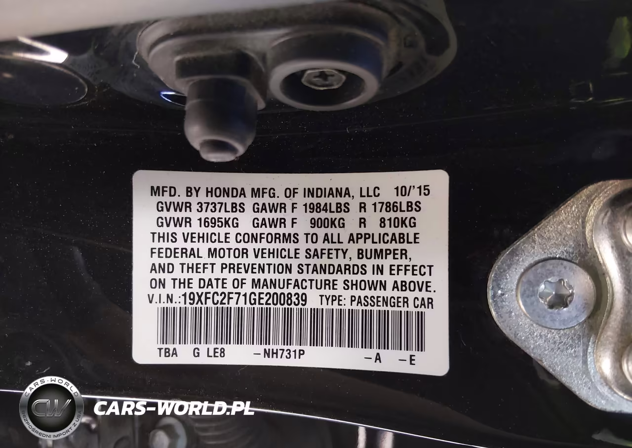 2016 Honda Civic Ex VIN:19XFC2F71GE200839 - 9