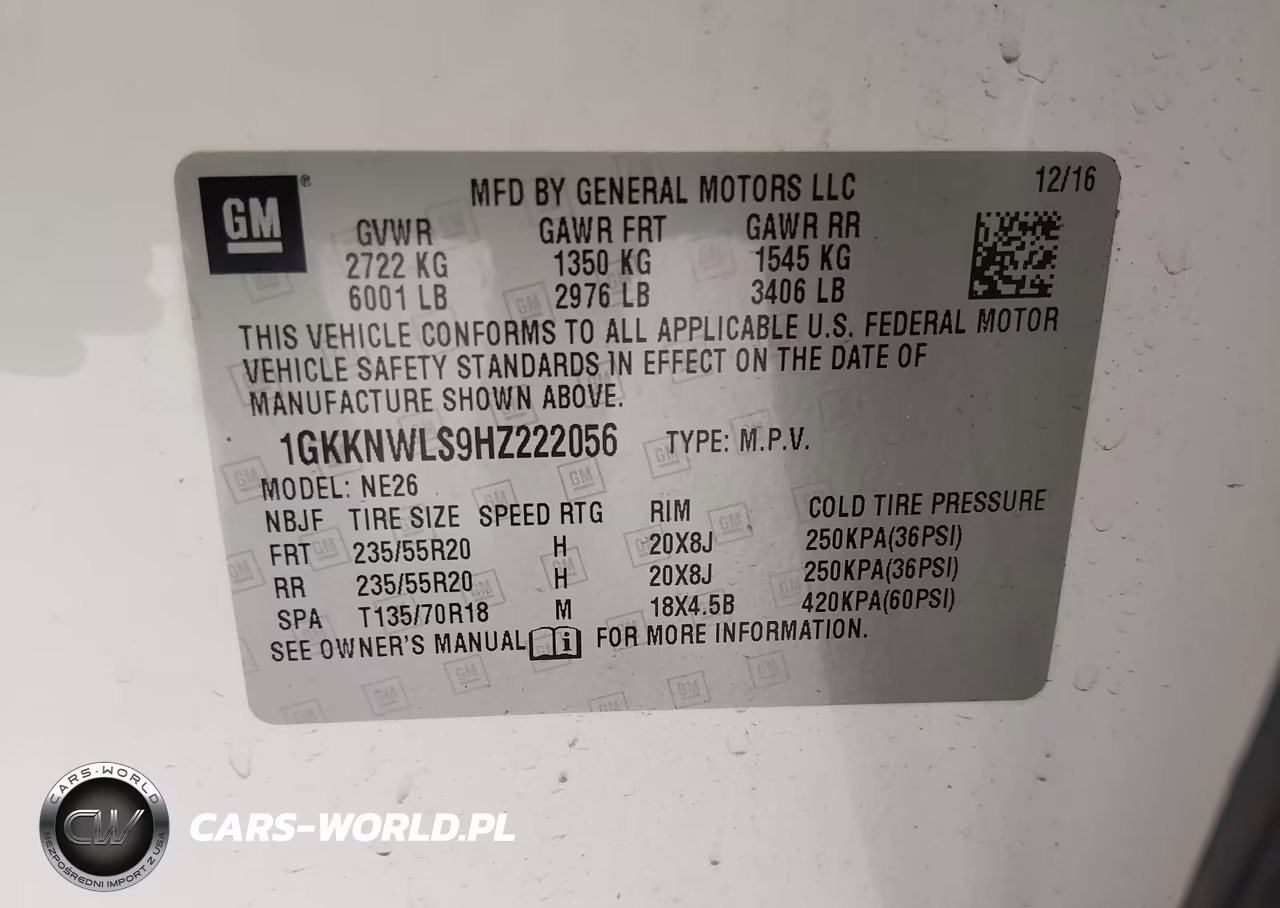 2017 GMC Acadia Slt-2 VIN:1GKKNWLS9HZ222056 - 9