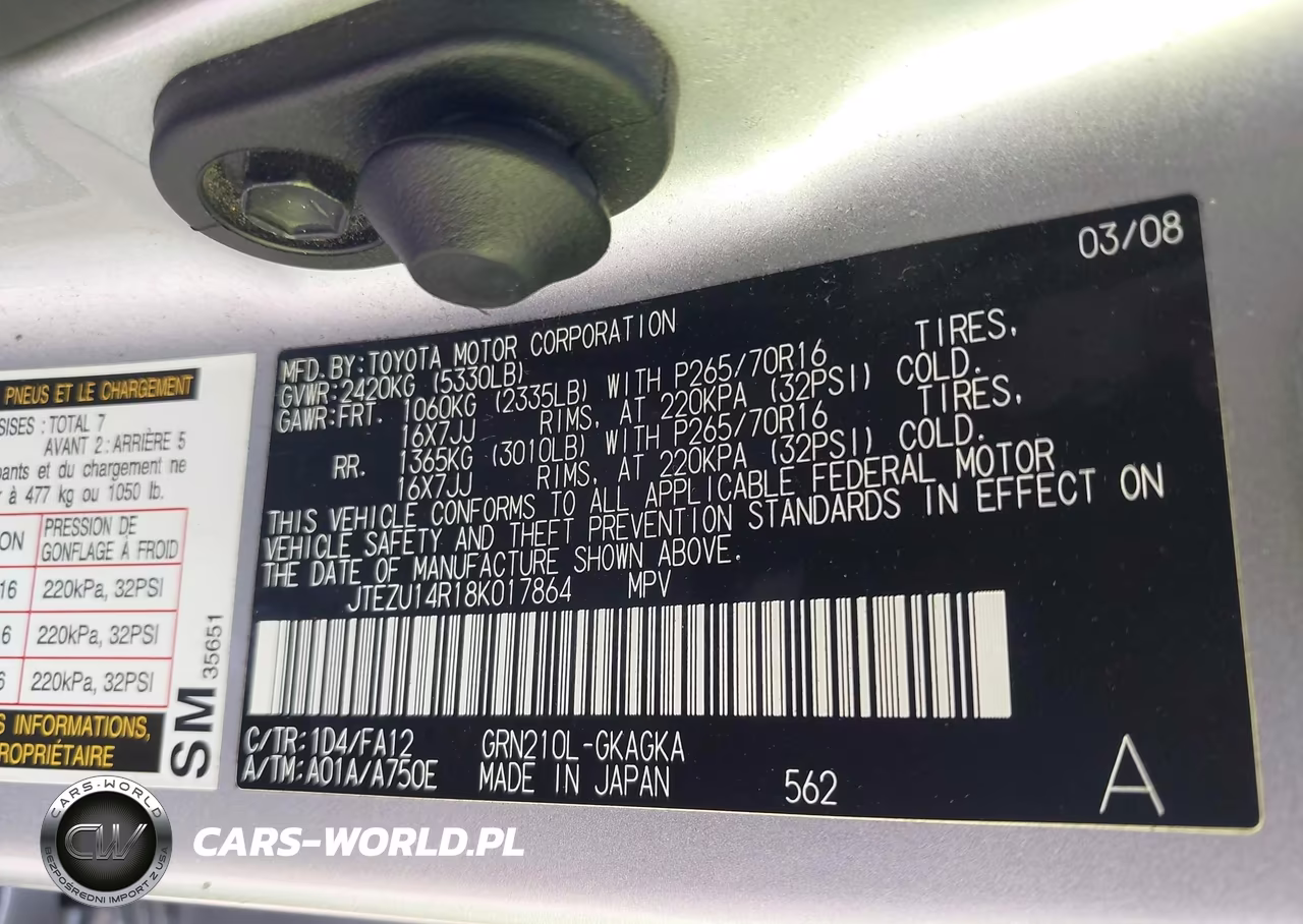 2008 Toyota 4Runner Sr5 V6 VIN:JTEZU14R18K017864 - 9