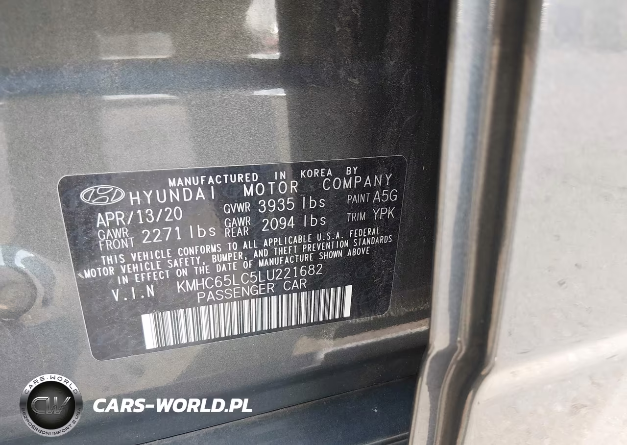 2020 Hyundai Ioniq Hybrid Blue VIN:KMHC65LC5LU221682 - 9