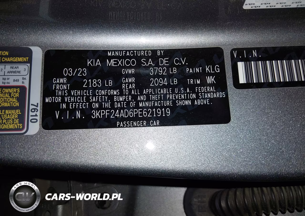 2023 Kia Forte Lxs VIN:3KPF24AD6PE621919 - 9