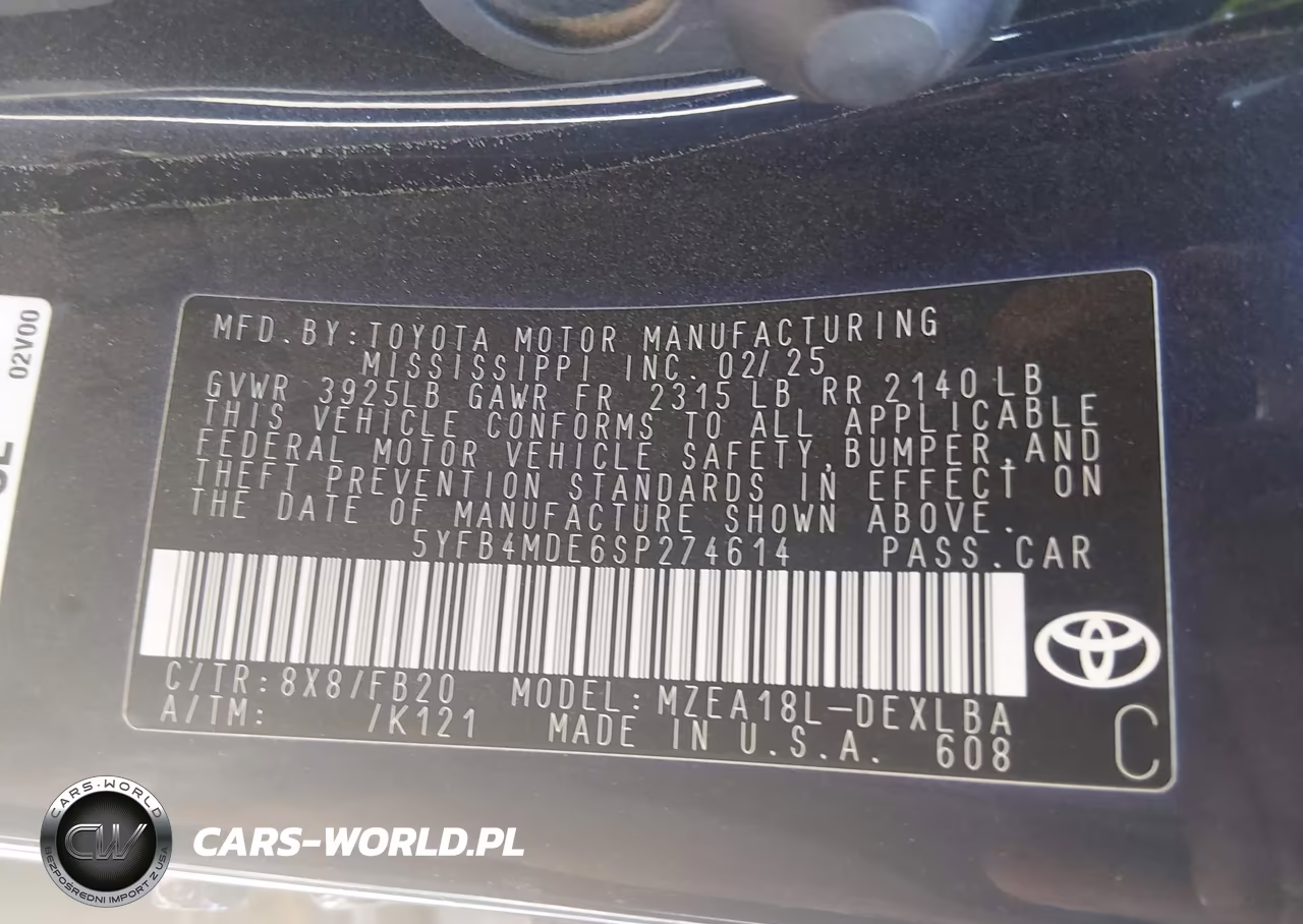 2025 Toyota Corolla Le VIN:5YFB4MDE6SP274614 - 9