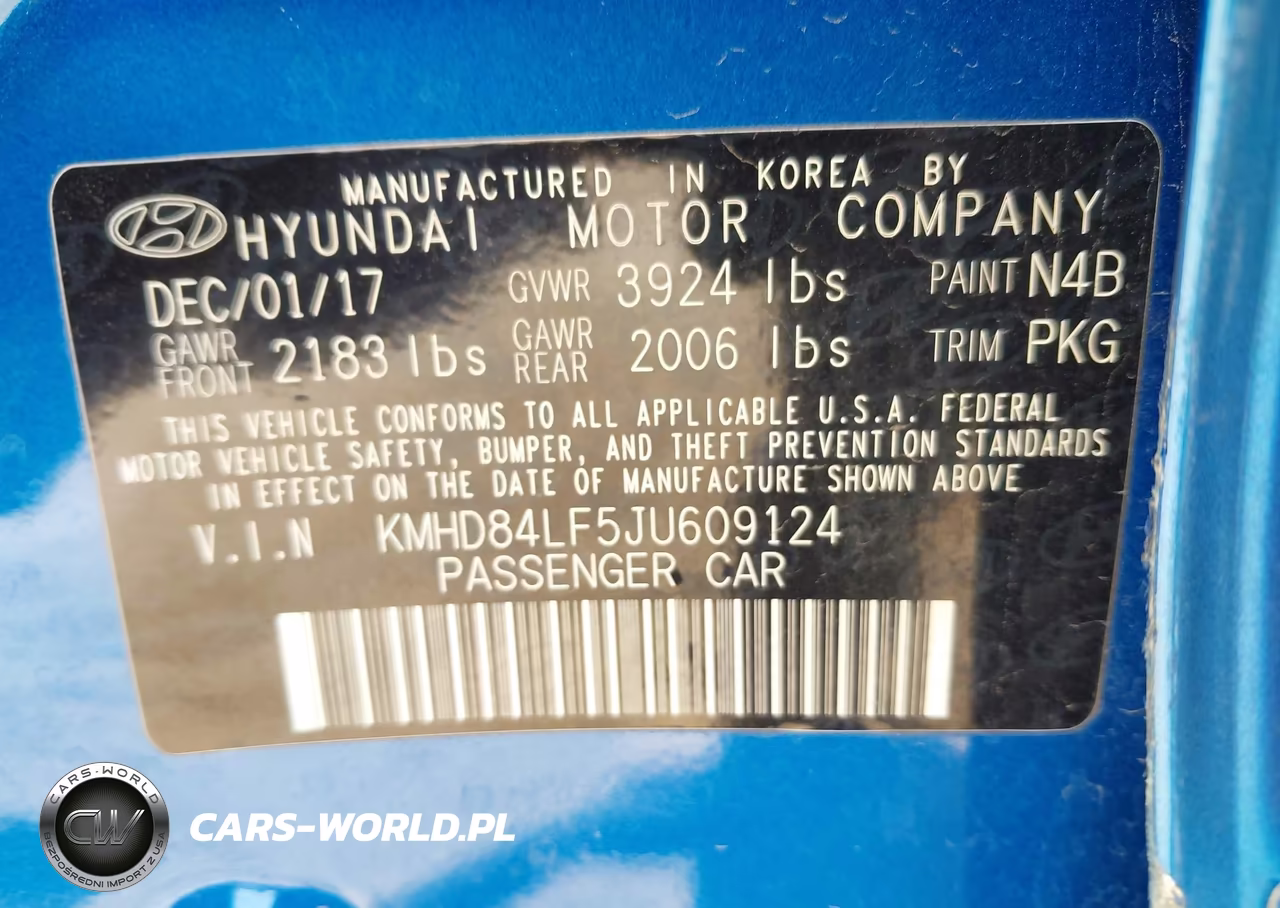 2018 Hyundai Elantra Value Edition VIN:KMHD84LF5JU609124 - 9