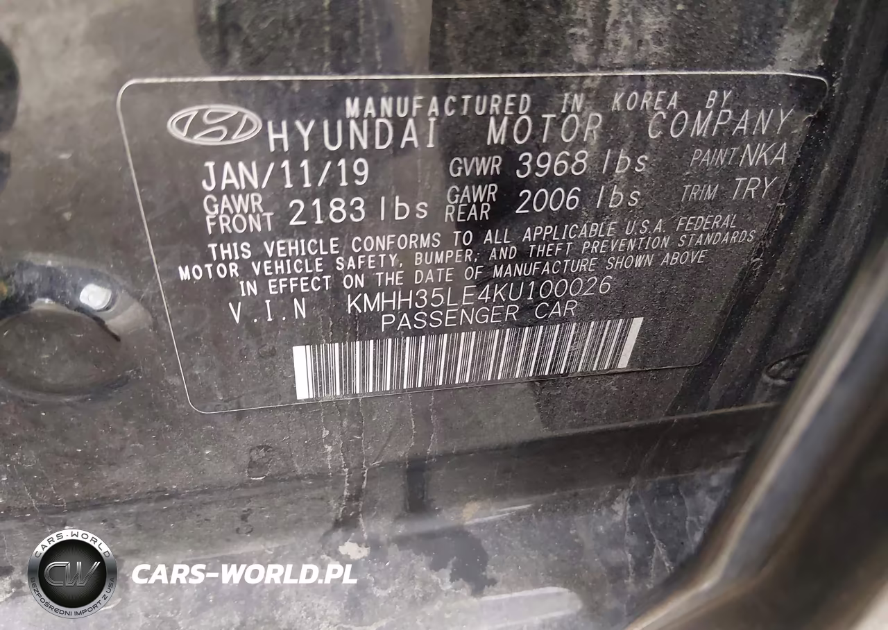 2019 Hyundai Elantra Gt VIN:KMHH35LE4KU100026 - 9