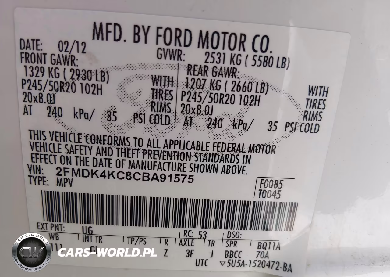 2012 Ford Edge Limited VIN:2FMDK4KC8CBA91575 - 9