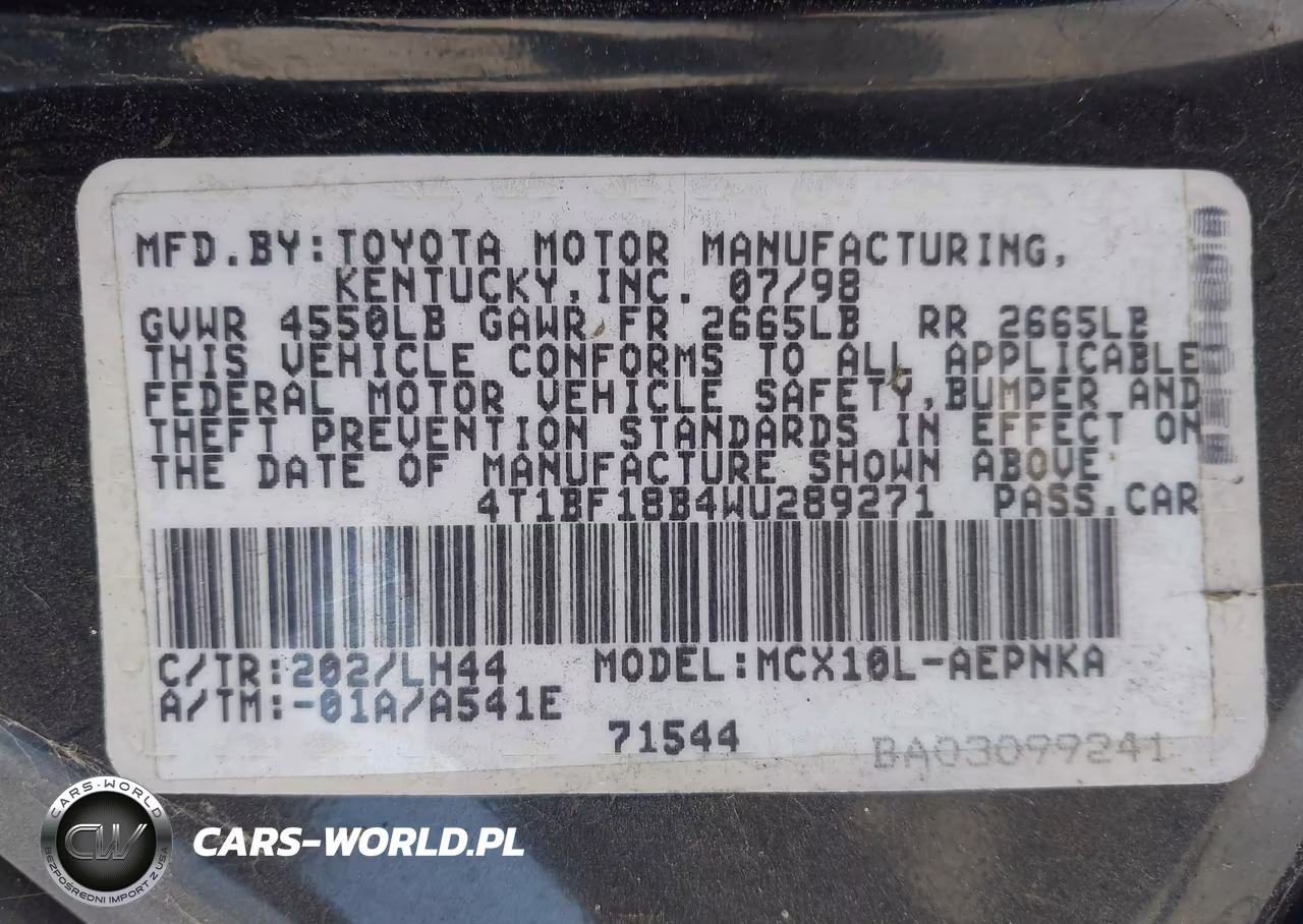 1998 Toyota Avalon Xl VIN:4T1BF18B4WU289271 - 9