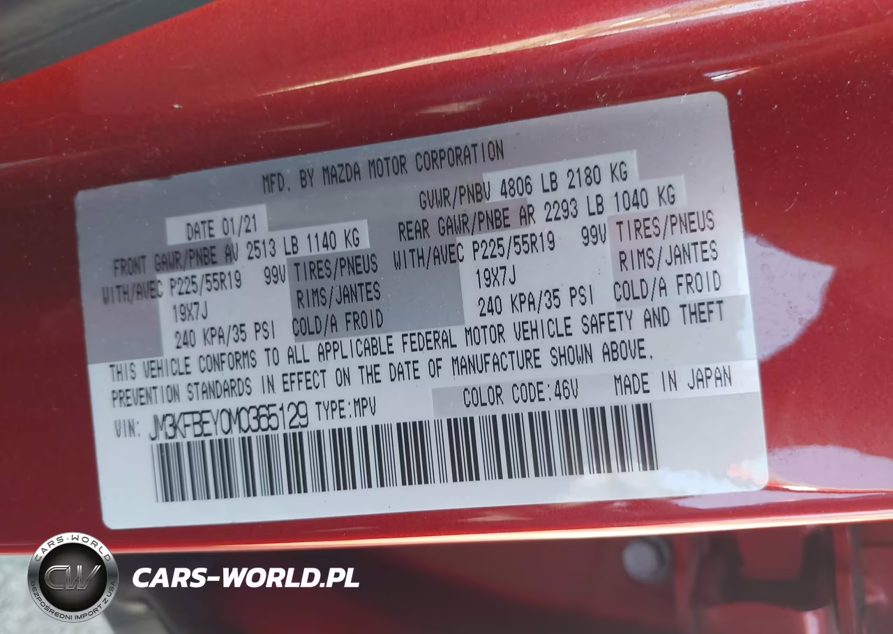2021 Mazda Cx-5 Signature VIN:JM3KFBEY0M0365129 - 9