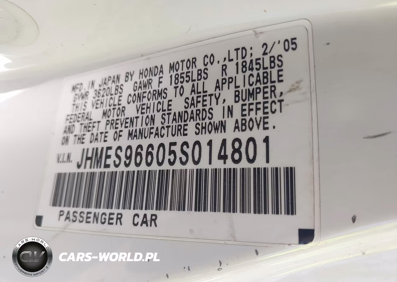 2005 Honda Civic Hybrid VIN:JHMES96605S014801 - 9
