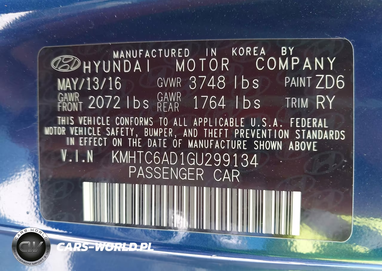 2016 Hyundai Veloster VIN:KMHTC6AD1GU299134 - 9