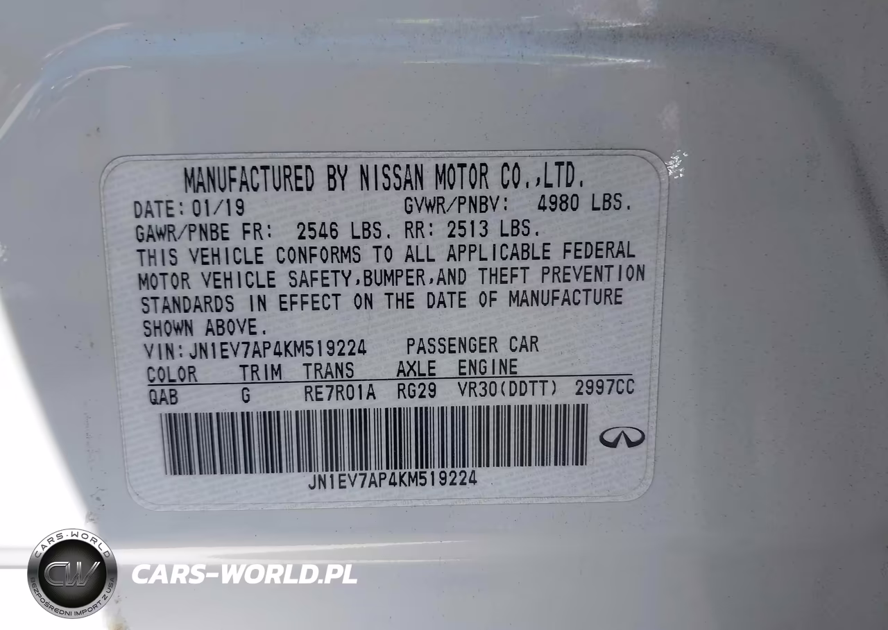 2019 Infiniti Q50 3.0T Luxe VIN:JN1EV7AP4KM519224 - 9