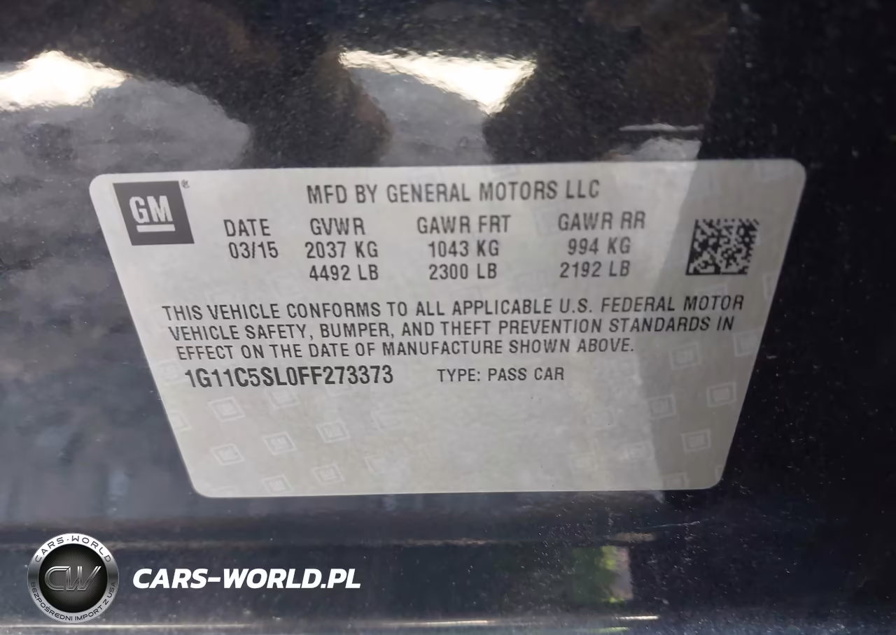 2015 Chevrolet Malibu 1Lt VIN:1G11C5SL0FF273373 - 9