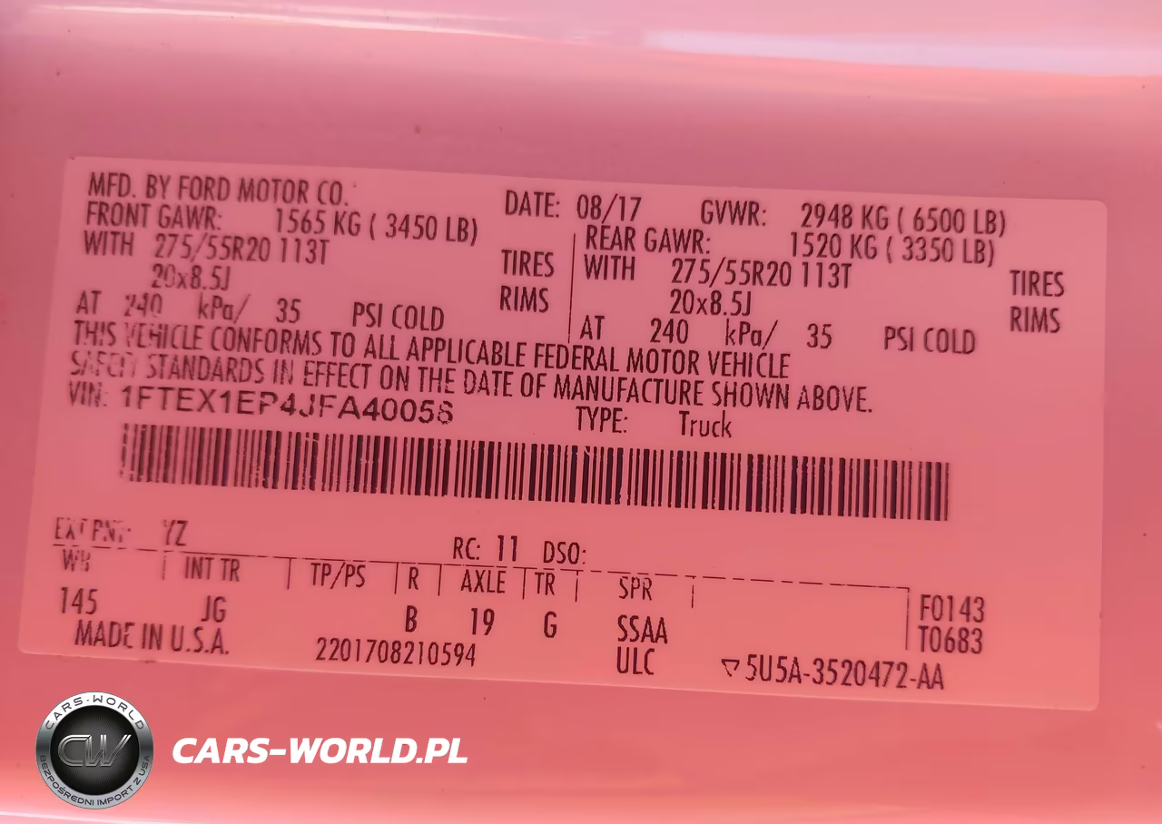 2018 Ford F-150 Xl VIN:1FTEX1EP4JFA40058 - 9