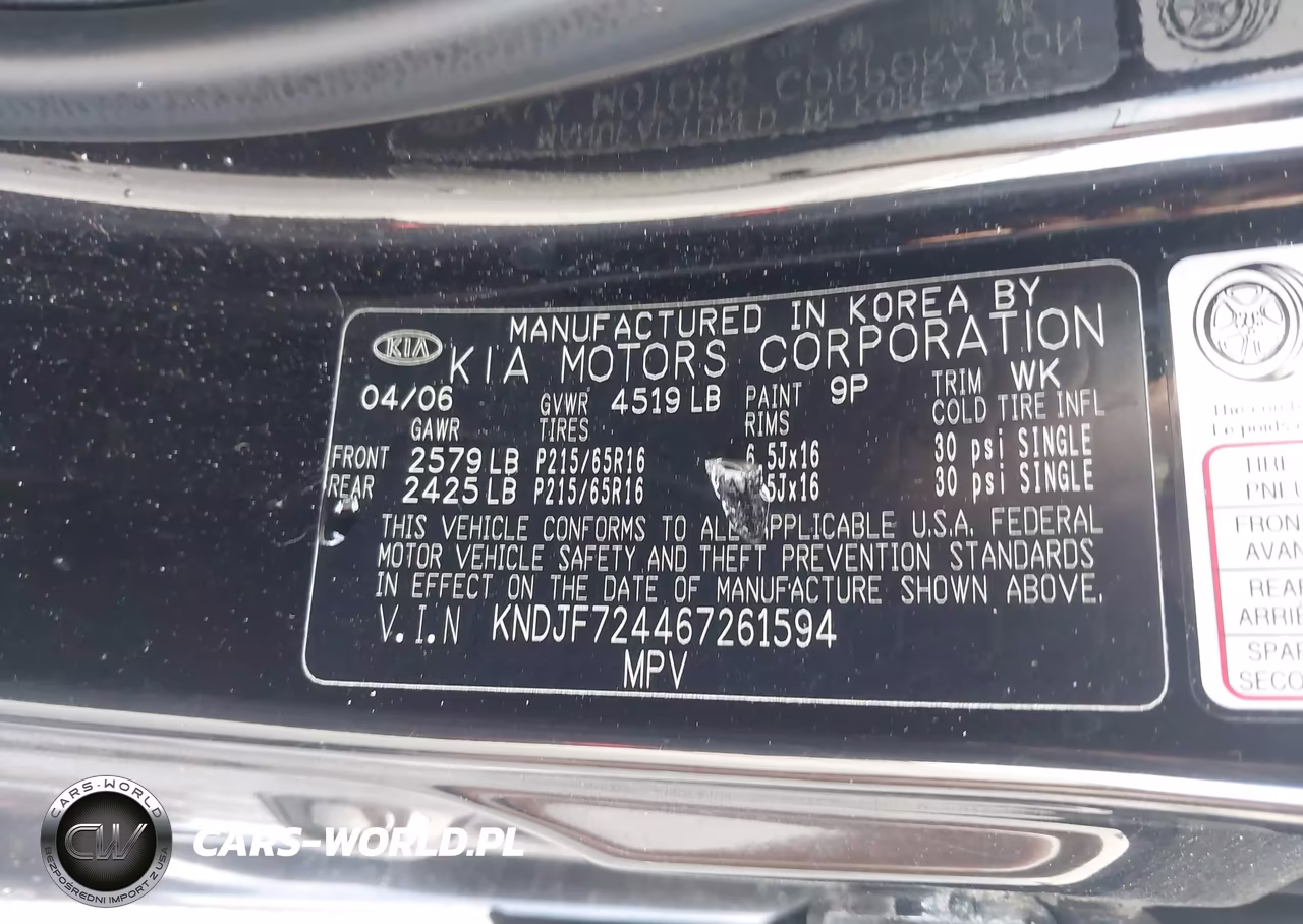 2006 Kia Sportage Lx VIN:KNDJF724467261594 - 9