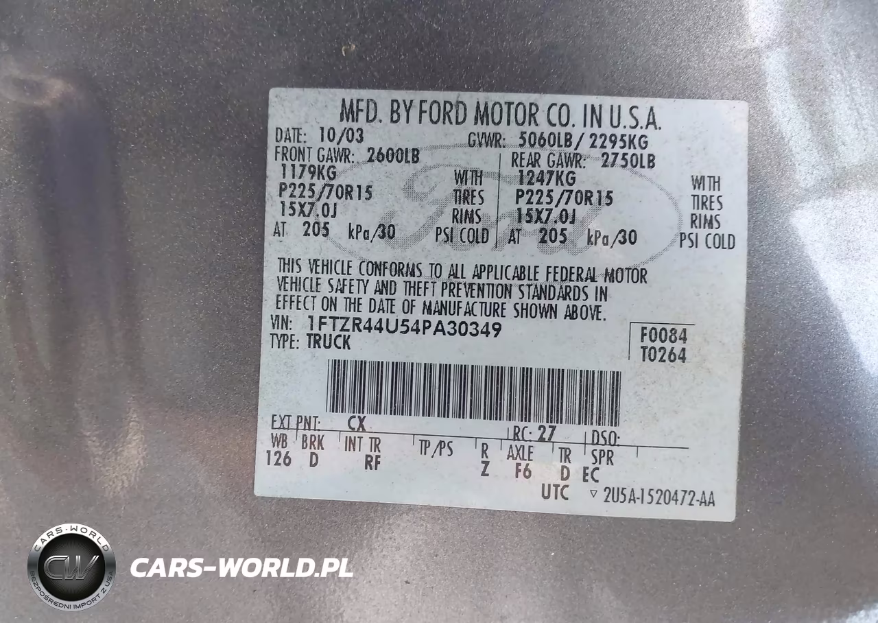 2004 Ford Ranger Edge-Tremor-Xlt VIN:1FTZR44U54PA30349 - 9