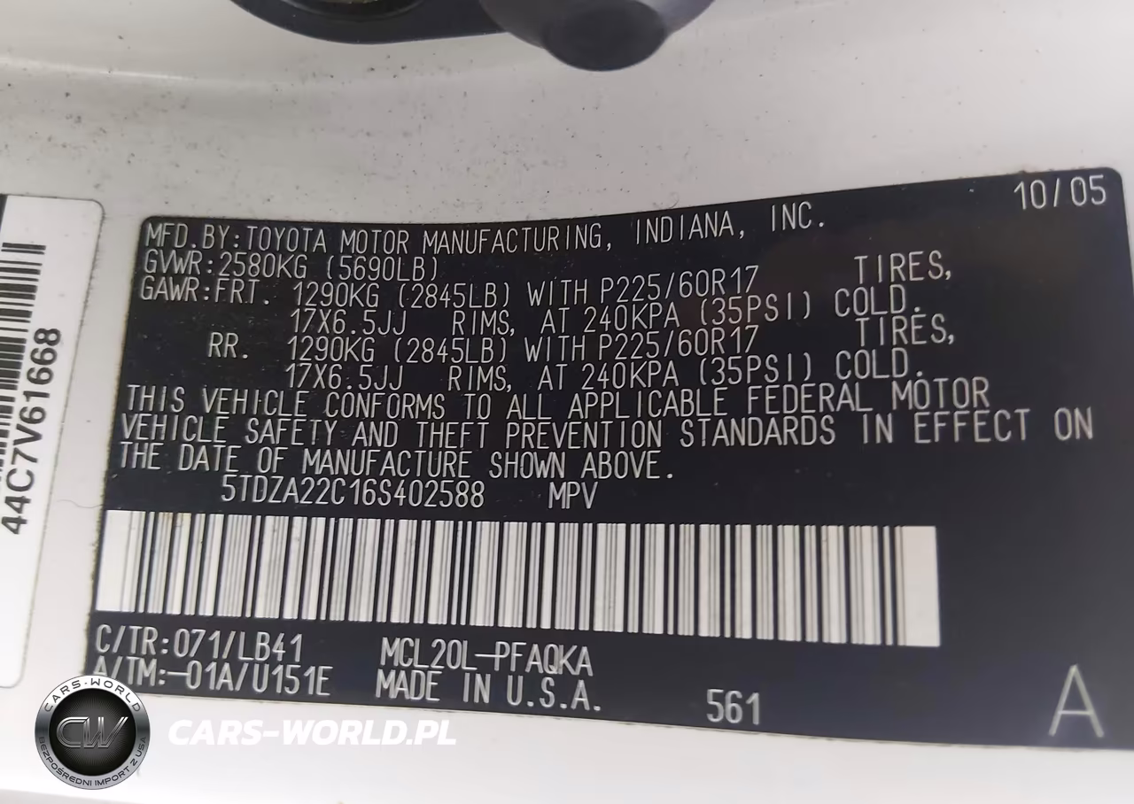 2006 Toyota Sienna Xle Limited VIN:5TDZA22C16S402588 - 9