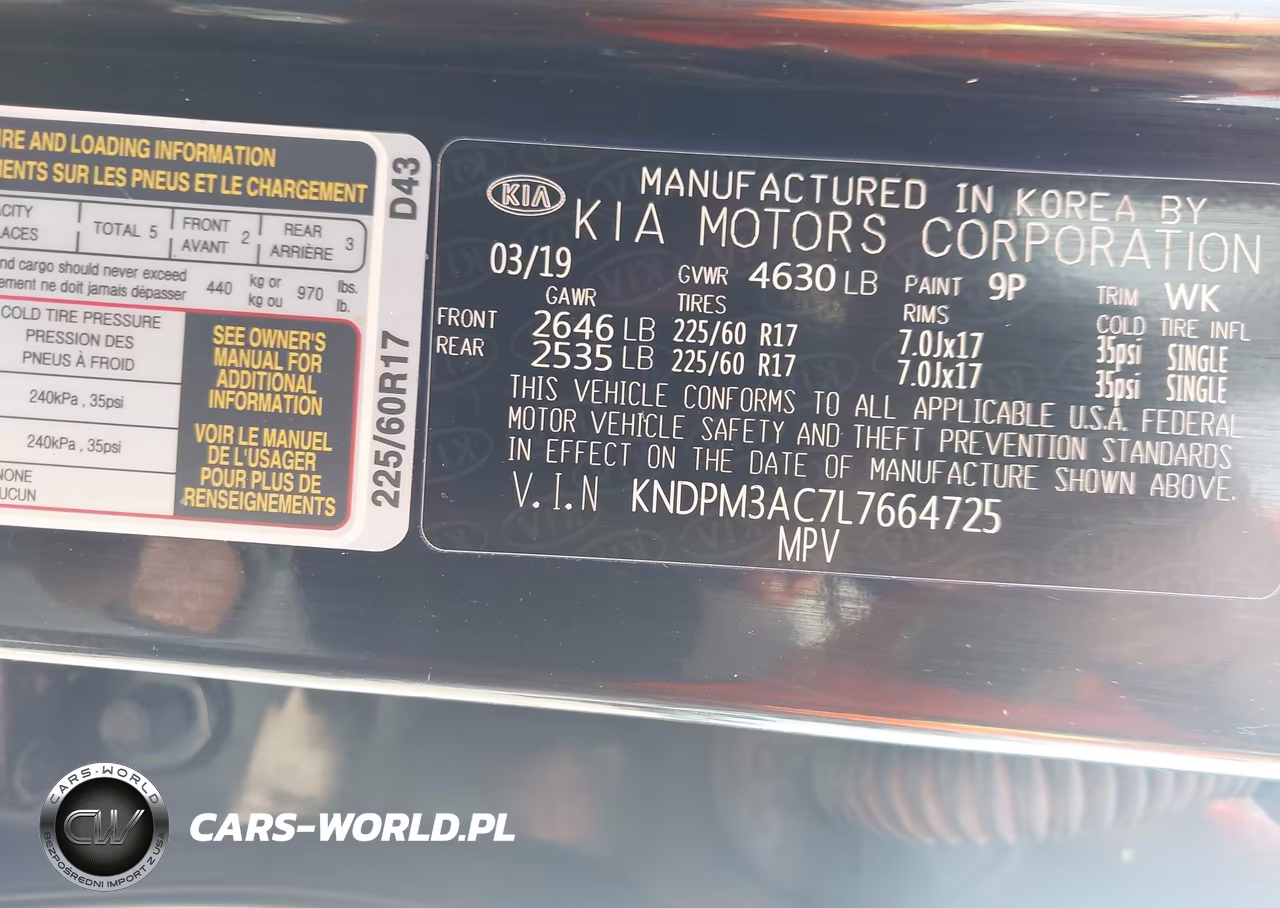 2020 Kia Sportage Lx VIN:KNDPM3AC7L7664725 - 17