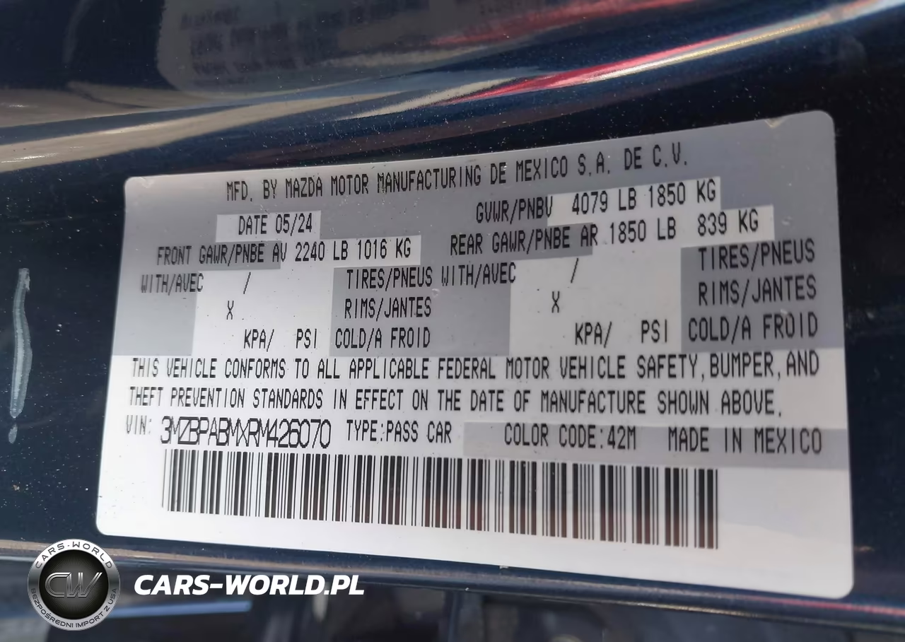 2024 Mazda Mazda3 2.5 S Select Sport VIN:3MZBPABMXRM426070 - 9