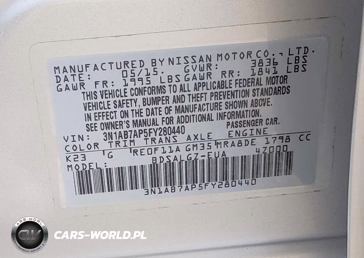 2015 Nissan Sentra Sl VIN:3N1AB7AP5FY280440 - 9