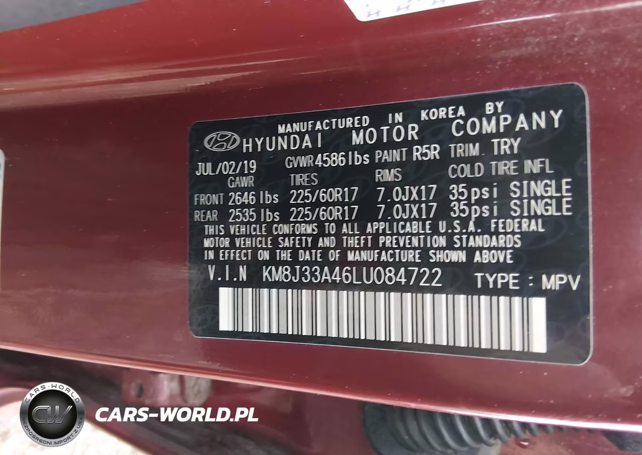 2020 Hyundai Tucson Value VIN:KM8J33A46LU084722 - 9