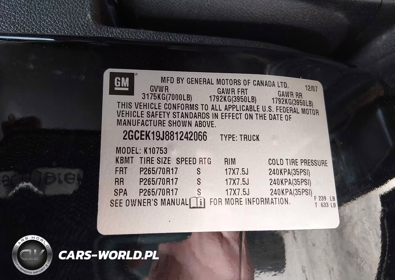 2008 Chevrolet Silverado K1500 VIN:2GCEK19J881242066 - 9