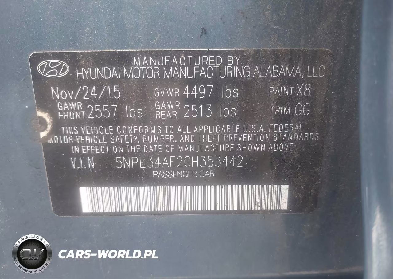 2016 Hyundai Sonata Sport VIN:5NPE34AF2GH353442 - 9