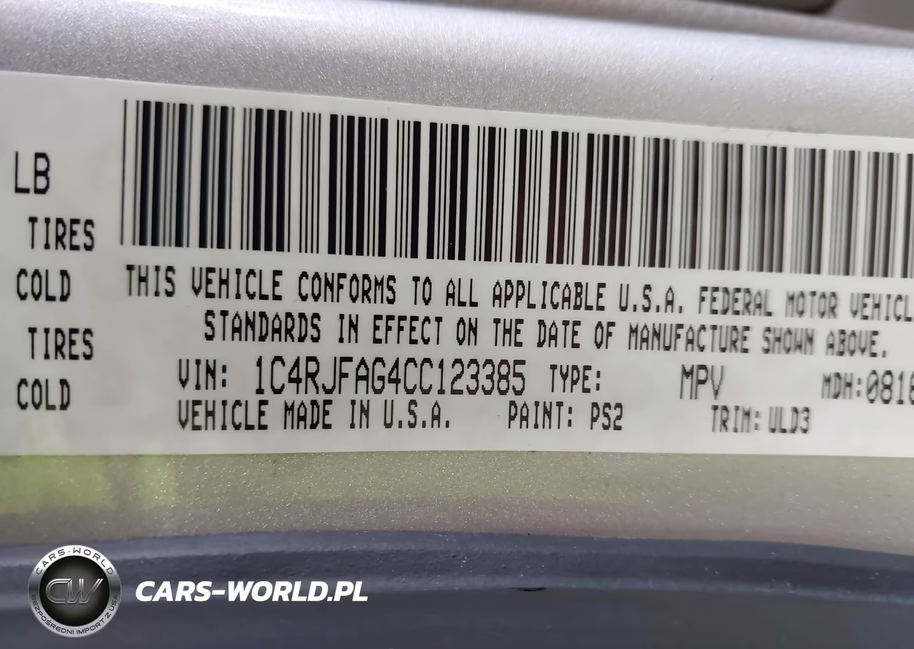 2012 Jeep Grand Cherokee Laredo VIN:1C4RJFAG4CC123385 - 9